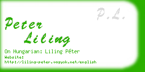 peter liling business card