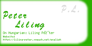 peter liling business card